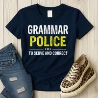Grammar Police Wo And Funny Costume Idea Women's T-Shirt thumb 3