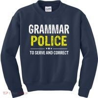 Grammar Police Wo And Funny Costume Idea Kids Sweatshirt thumb 0
