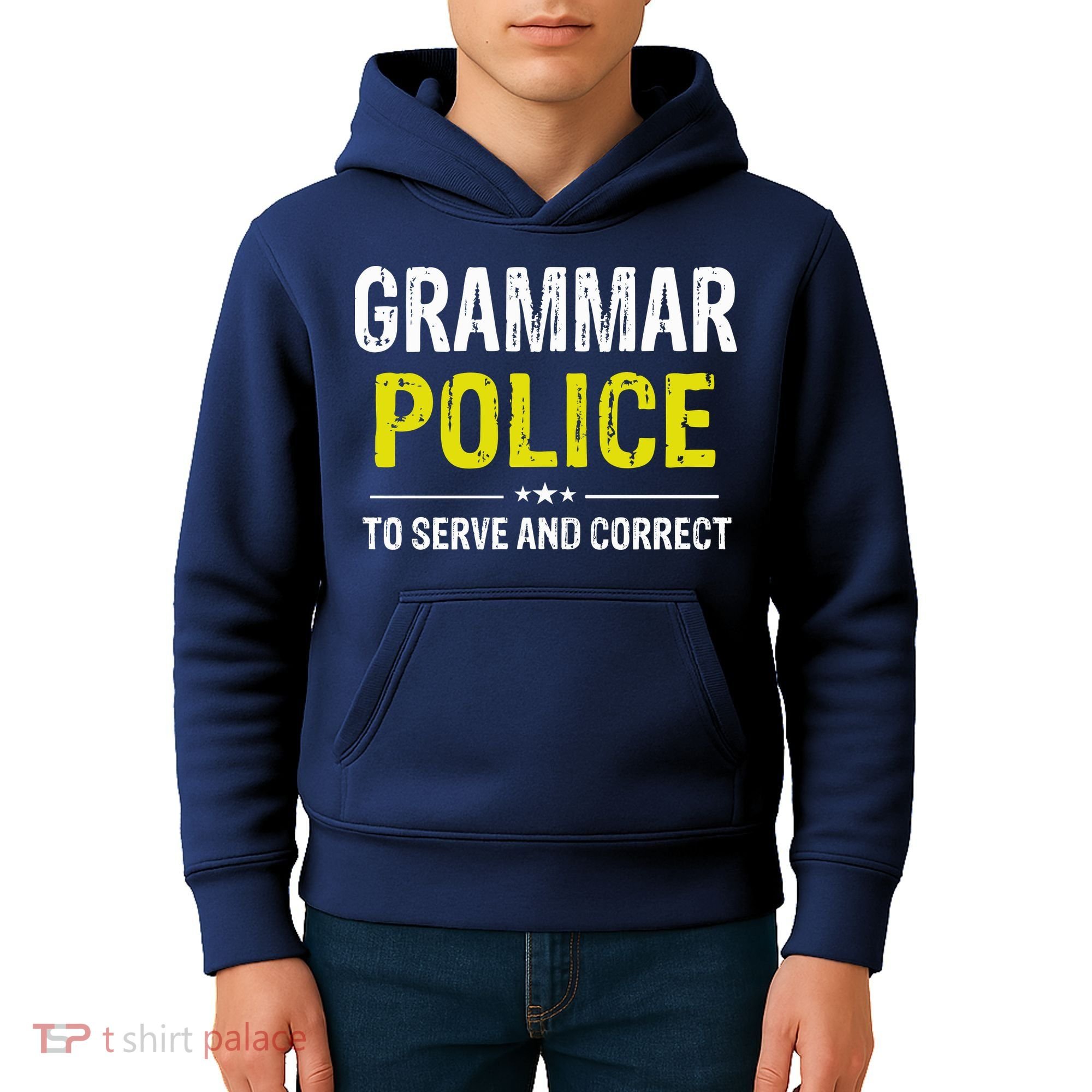Grammar Police Wo And Funny Costume Idea Kids Hoodie