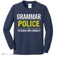 Grammar Police Wo And Funny Costume Idea Kids Long Sleeve Shirt thumb 0