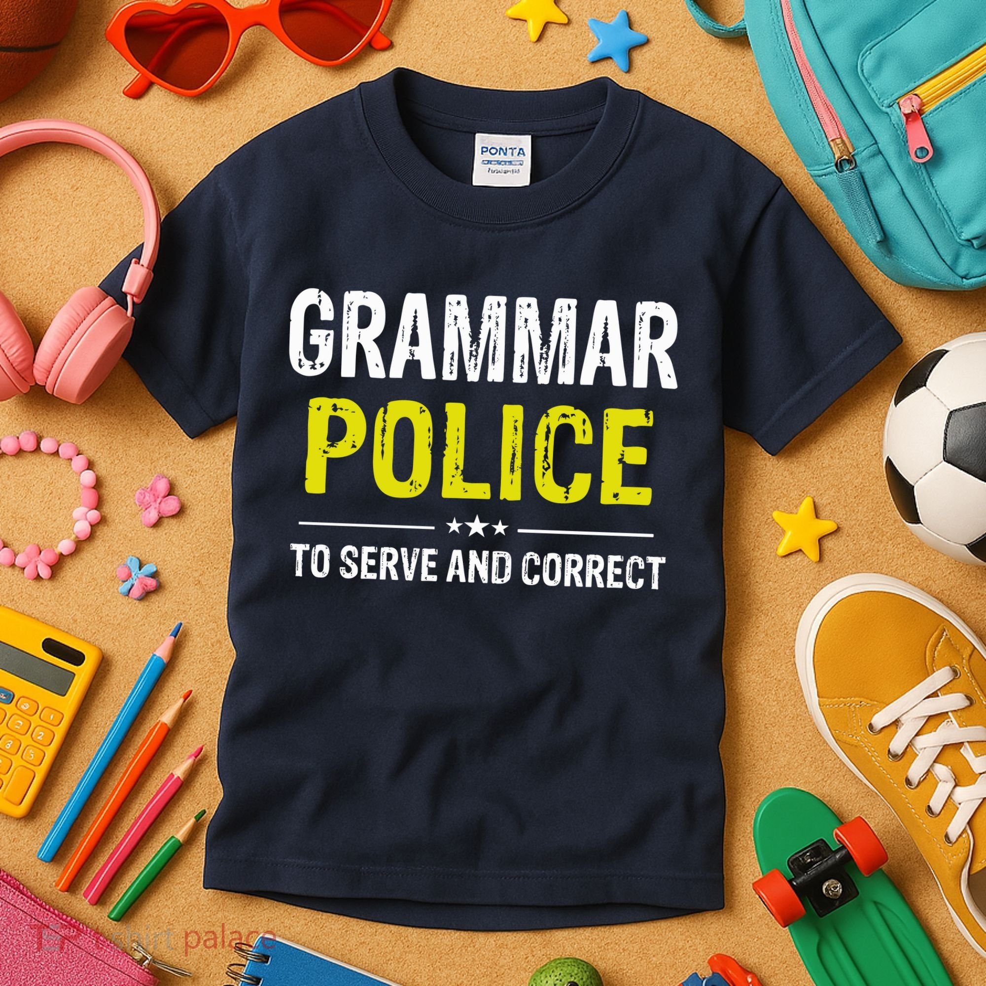 Grammar Police Wo And Funny Costume Idea Kids T-Shirt