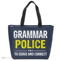 Grammar Police Wo And Funny Costume Idea Tote Bag thumb 0