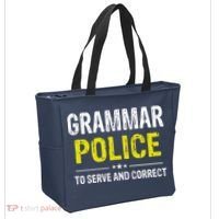 Grammar Police Wo And Funny Costume Idea Tote Bag thumb 2
