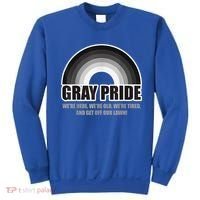 Gray Pride We're Here We're Old And Get Off Our Lawn Sweatshirt thumb 0