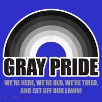 Gray Pride We're Here We're Old And Get Off Our Lawn Women's Tank Top thumb 5