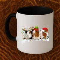 Guinea Pigs With Christmas Lights And Santa Hat Cute Xmas Coffee Mug thumb 2