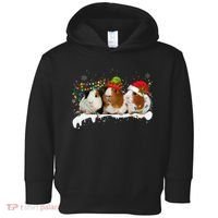 Guinea Pigs With Christmas Lights And Santa Hat Cute Xmas Toddler Hoodie thumb 0