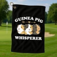Guinea Pig Whisperer Golf Towel thumb 1