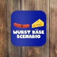 Ger Pun Wurst KäSe Scenario Sausage Cheese Funny Dad Joke Gift Coaster thumb 0