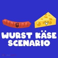 Ger Pun Wurst KäSe Scenario Sausage Cheese Funny Dad Joke Gift Coaster thumb 2