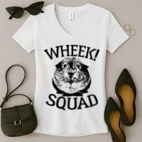 Guinea Pigs Wheek Squad Cute Funny Guinea Pig Shirts Women's V-Neck T-Shirt thumb 2