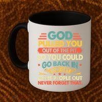 God Pulled You Out Of The Pit Sober Sobriety Addiction Coffee Mug thumb 2