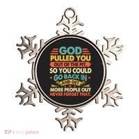 God Pulled You Out Of The Pit Sober Sobriety Addiction Ornament thumb 0