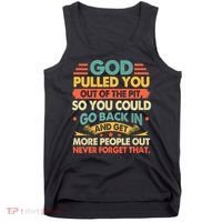 God Pulled You Out Of The Pit Sober Sobriety Addiction Tank Top thumb 0
