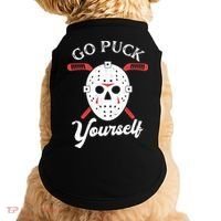 Go Puck Yourself Funny Hockey Doggie Tank thumb 0