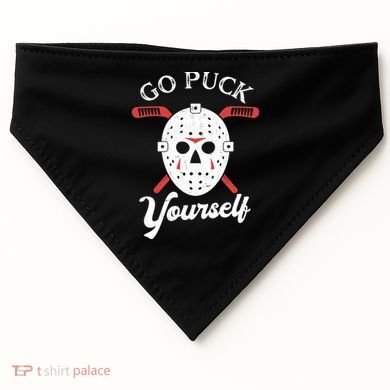 Go Puck Yourself Funny Hockey USA-Made Doggie Bandana