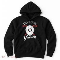 Go Puck Yourself Funny Hockey Hoodie thumb 0