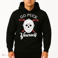 Go Puck Yourself Funny Hockey Hoodie thumb 2