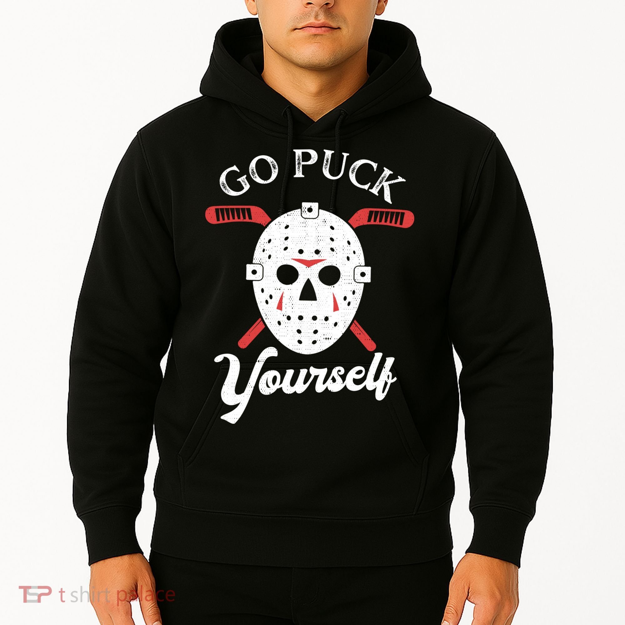 Go Puck Yourself Funny Hockey Hoodie