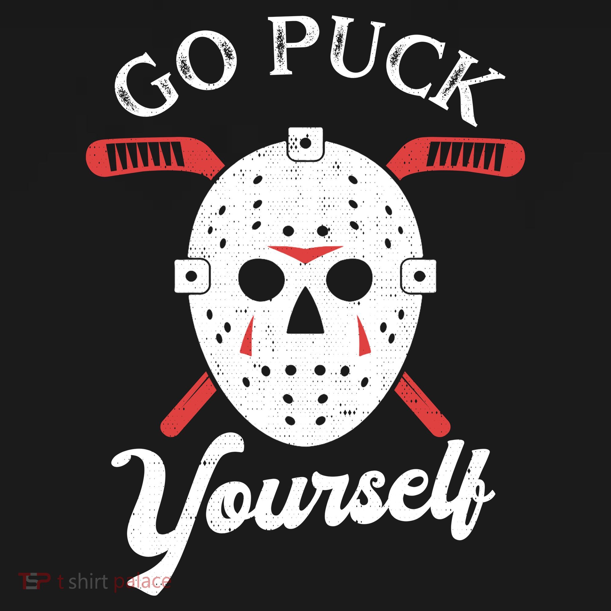 Go Puck Yourself Funny Hockey Apron