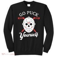 Go Puck Yourself Funny Hockey Sweatshirt thumb 0