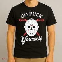 Go Puck Yourself Funny Hockey T-Shirt thumb 3