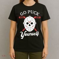 Go Puck Yourself Funny Hockey T-Shirt thumb 4