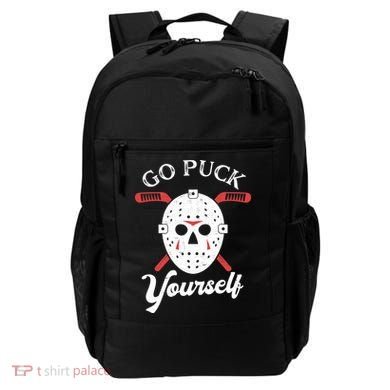 Go Puck Yourself Funny Hockey Backpack