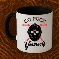 Go Puck Yourself Funny Hockey Coffee Mug thumb 2
