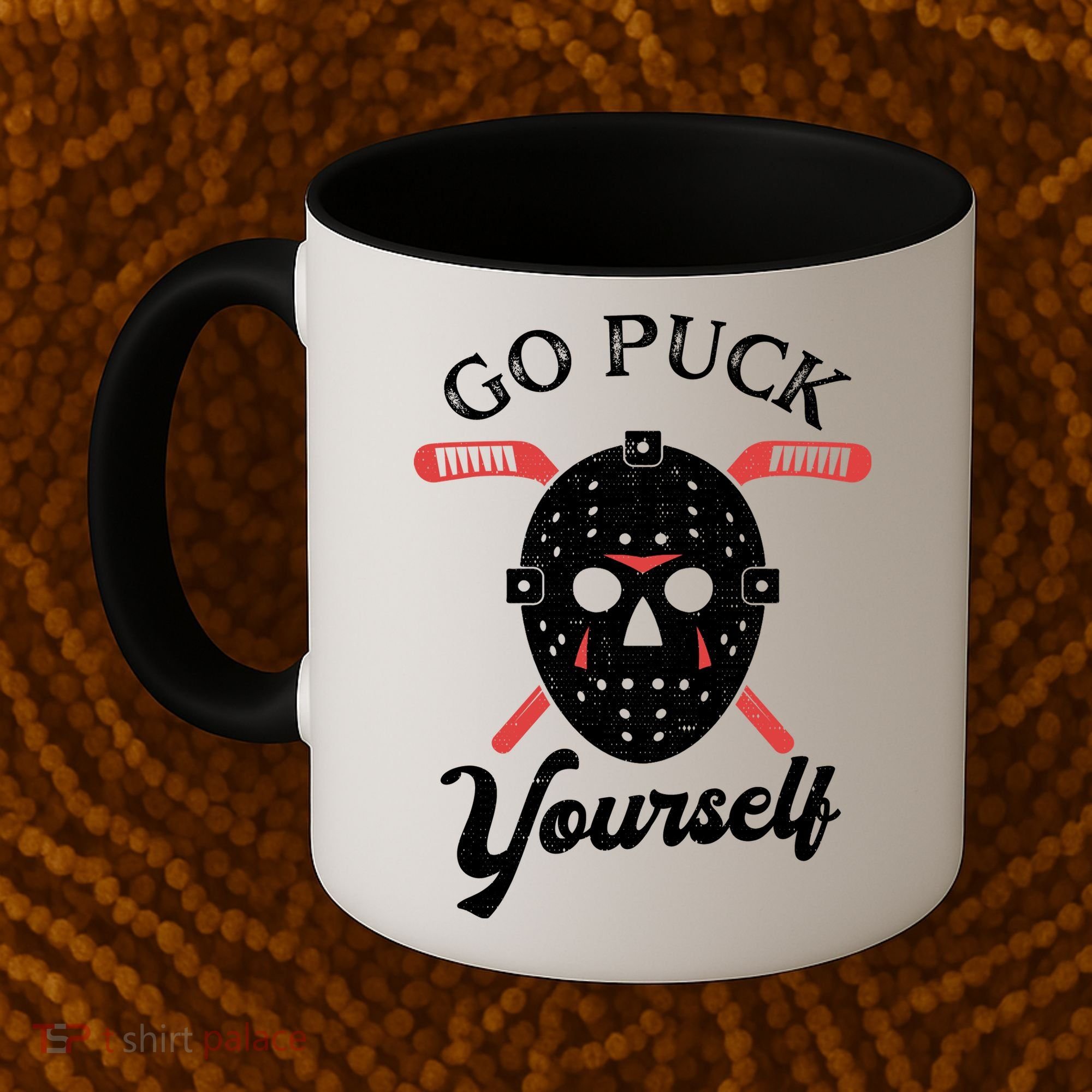 Go Puck Yourself Funny Hockey Coffee Mug