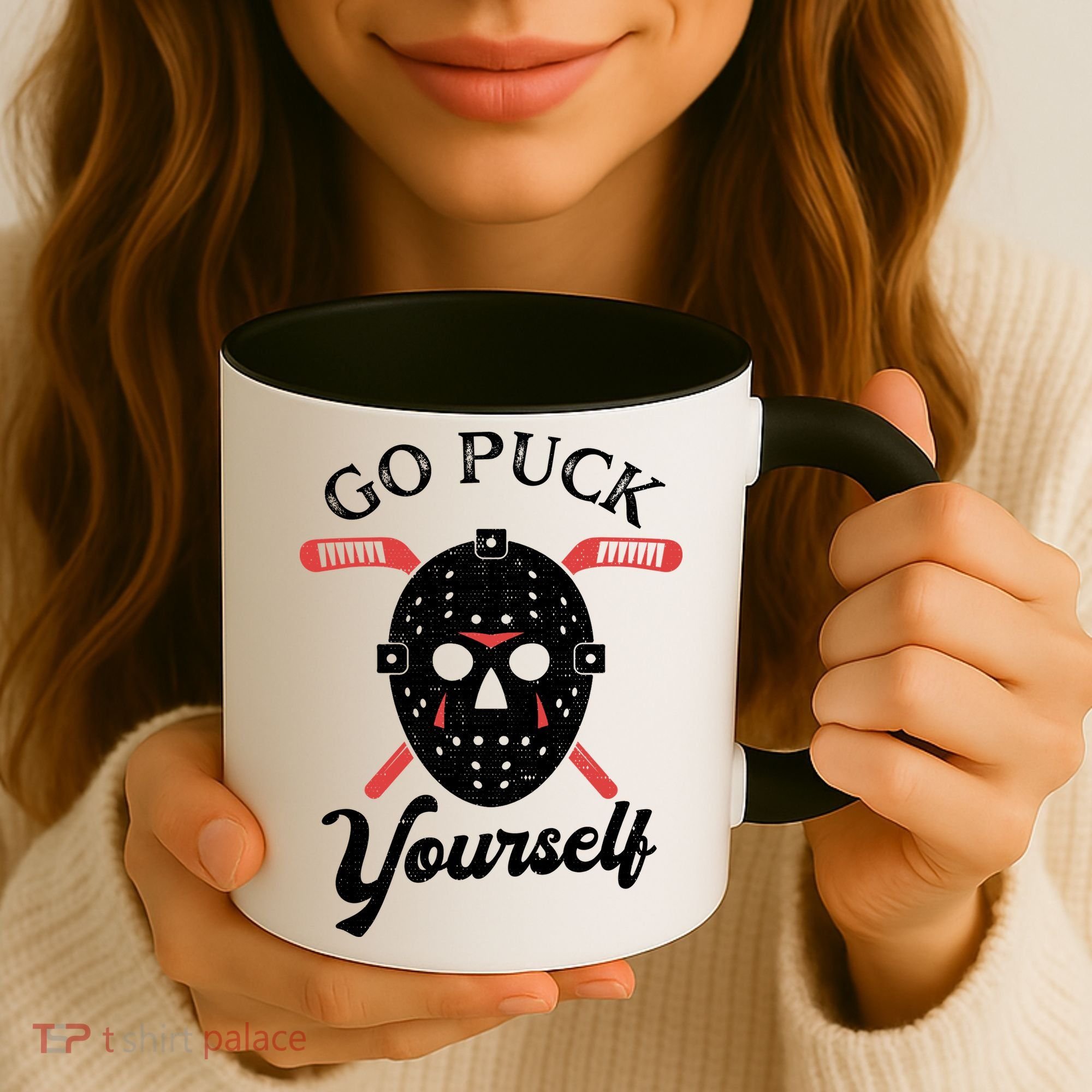 Go Puck Yourself Funny Hockey Coffee Mug