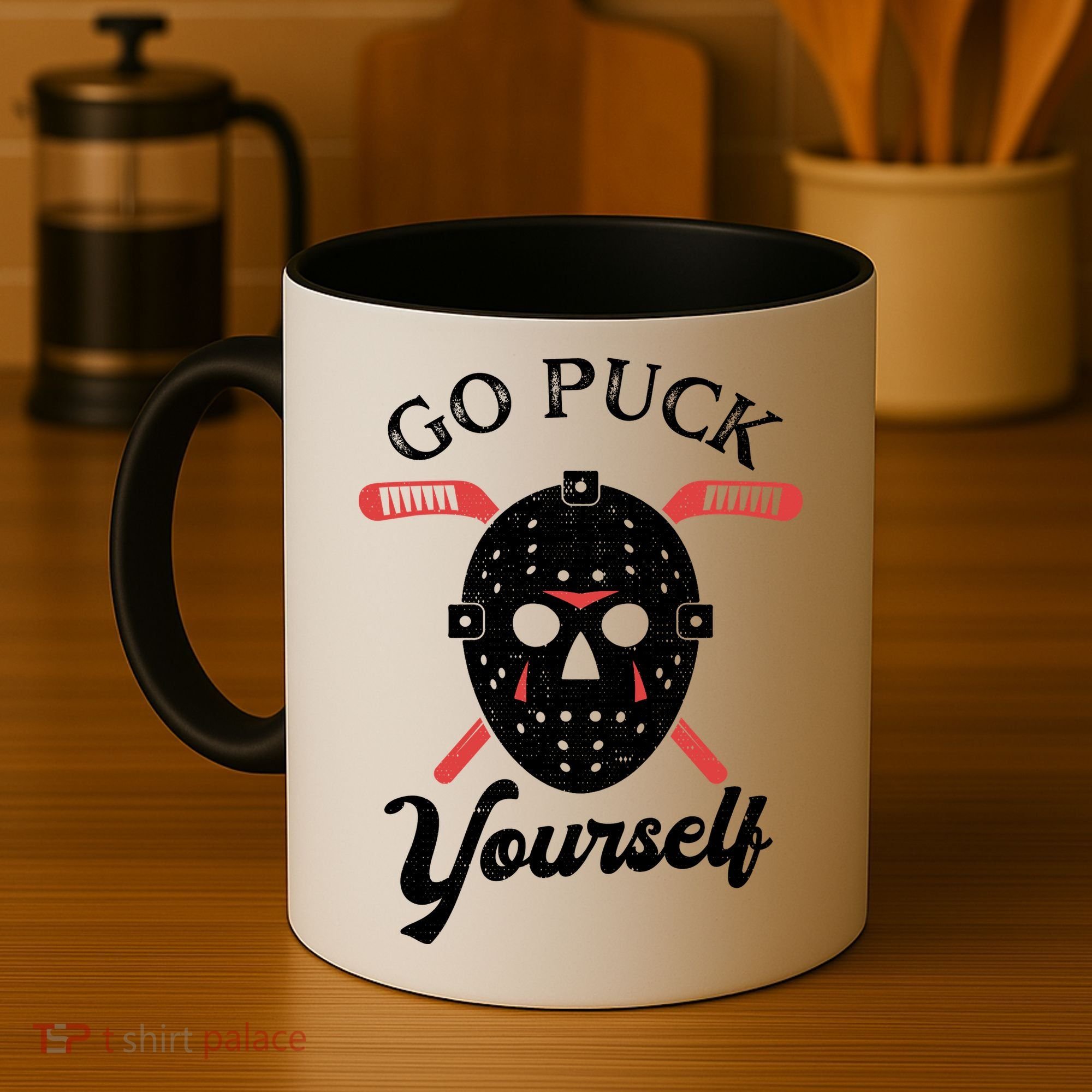 Go Puck Yourself Funny Hockey Coffee Mug