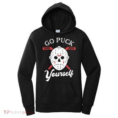 Go Puck Yourself Funny Hockey Women's Hoodie