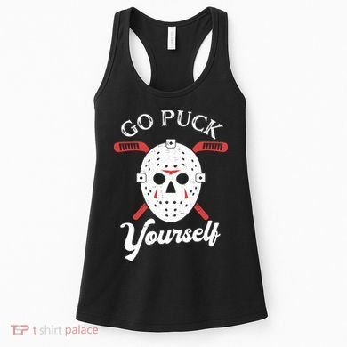 Go Puck Yourself Funny Hockey Women's Tank Top