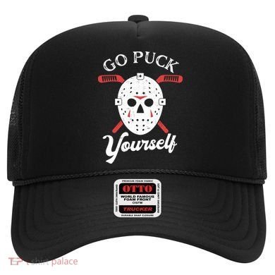 Go Puck Yourself Funny Hockey Hat