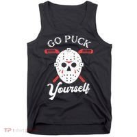 Go Puck Yourself Funny Hockey Tank Top thumb 0