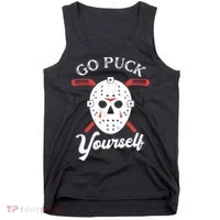 Go Puck Yourself Funny Hockey Tank Top thumb 0