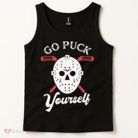 Go Puck Yourself Funny Hockey Tank Top thumb 2