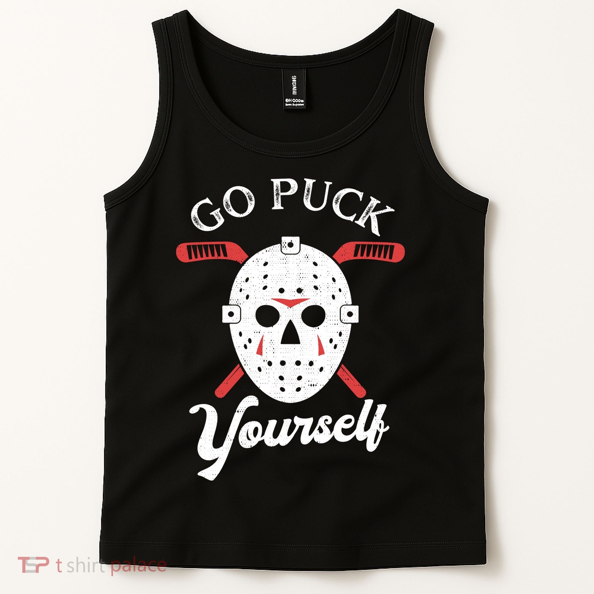Go Puck Yourself Funny Hockey Tank Top