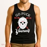 Go Puck Yourself Funny Hockey Tank Top thumb 3