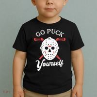 Go Puck Yourself Funny Hockey Toddler T-Shirt thumb 2