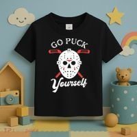 Go Puck Yourself Funny Hockey Toddler T-Shirt thumb 3