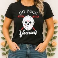 Go Puck Yourself Funny Hockey Women's T-Shirt thumb 2