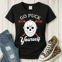 Go Puck Yourself Funny Hockey Women's T-Shirt thumb 3