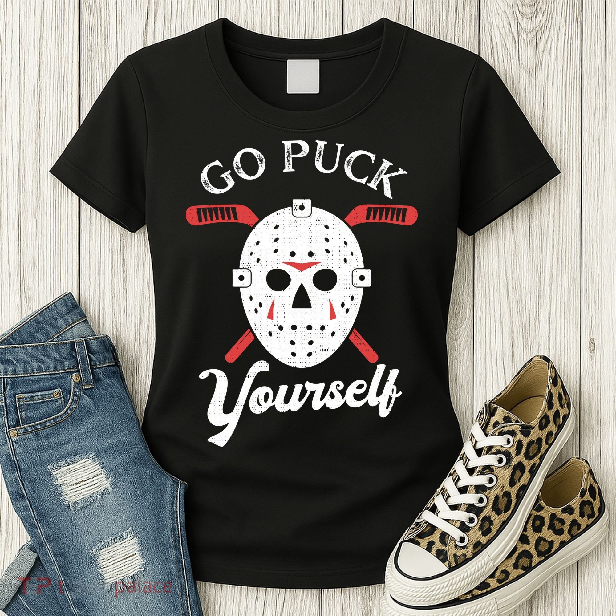Go Puck Yourself Funny Hockey Women's T-Shirt