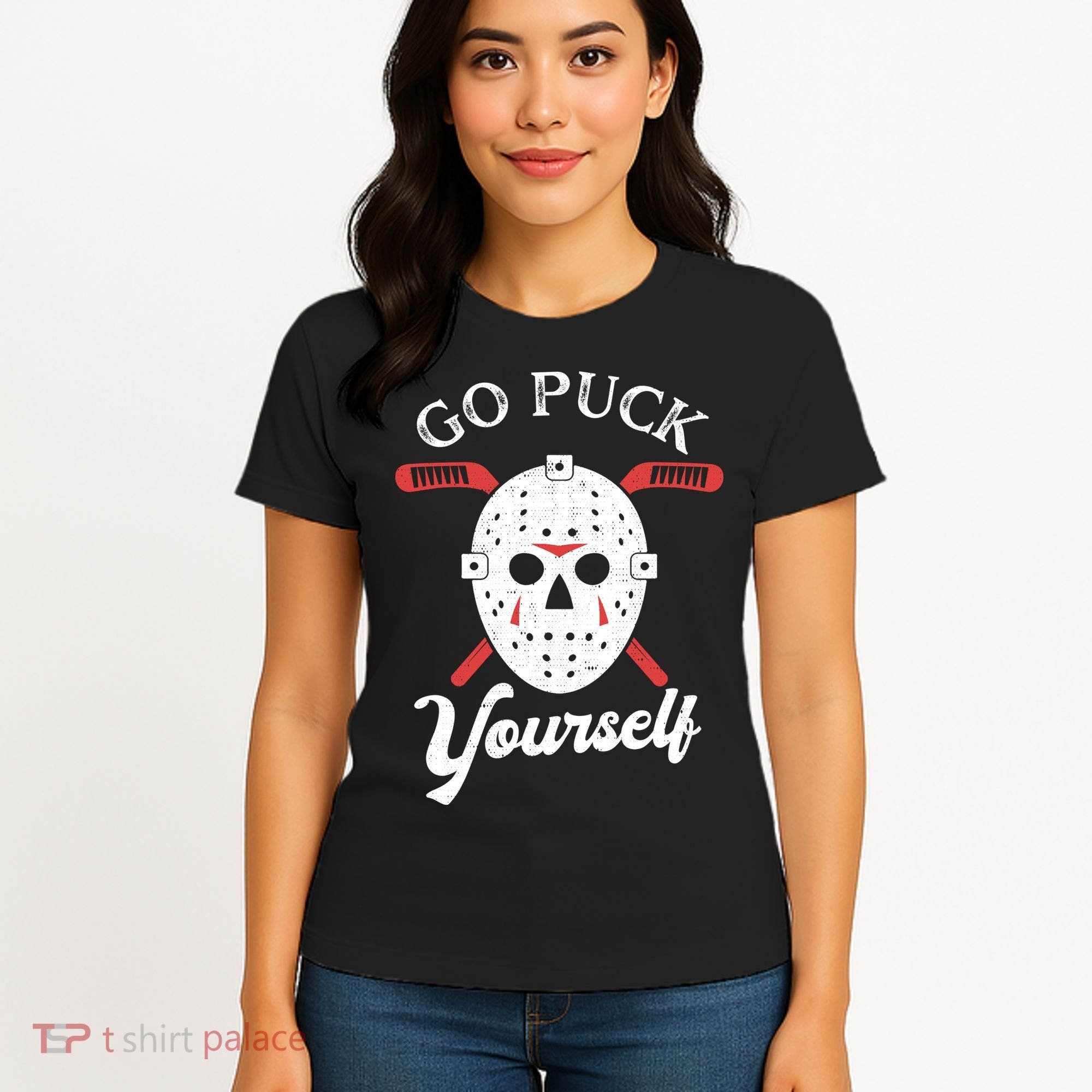 Go Puck Yourself Funny Hockey Women's T-Shirt