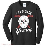 Go Puck Yourself Funny Hockey Kids Long Sleeve Shirt thumb 0