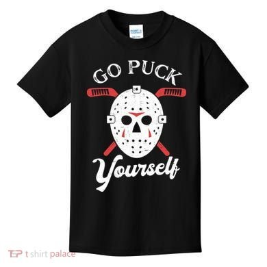 Go Puck Yourself Funny Hockey Kids T-Shirt