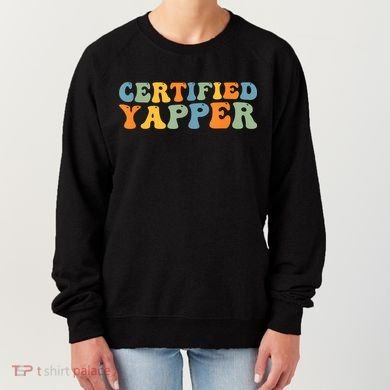 Groovy Professional Yapper Funny Joke For Certified Yapper Women's Sweatshirt