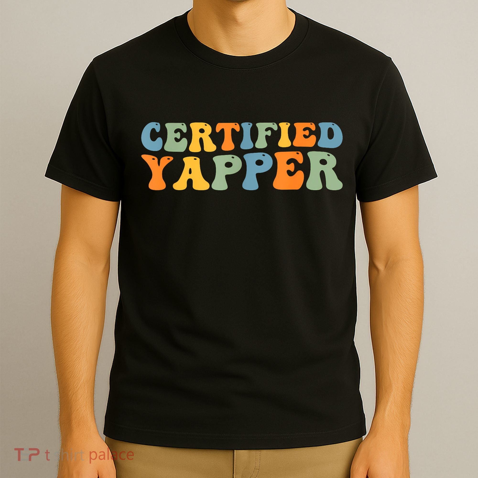 Groovy Professional Yapper Funny Joke For Certified Yapper T-Shirt